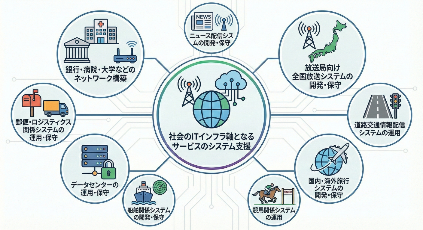 生活に身近なシステムの実績多数